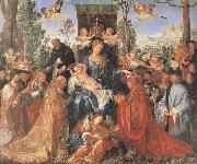 Albrecht Durer The Feast of the rose Garlands the virgen,the Infant Christ and St.Dominic distribut rose garlands oil